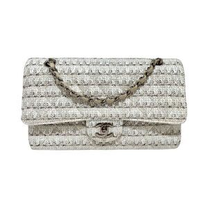 CHANEL Tweed Quilted Medium Timeless Classic Double Flap Bag NWT‎
